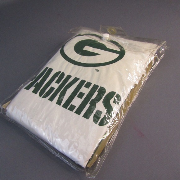 Vintage Green Bay Packers Official NFL Poncho NEW‎ Adult Size Pullover Rain Coat - Picture 3 of 4